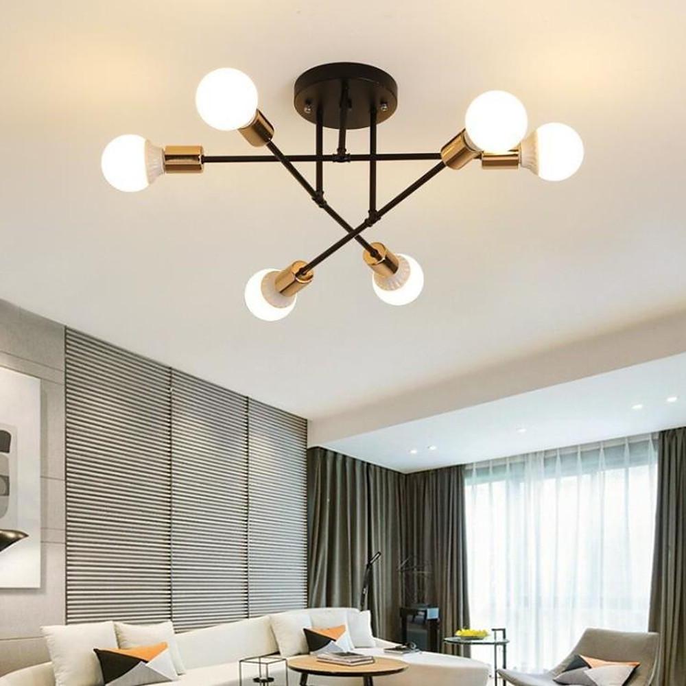 Modern Led Nordic Style Geometric Sputnik Semi Flush Mount Ceiling Light