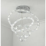 3 4 Light Led Tiered Chandelier Led Crystal Ring Hanging Pendant Light