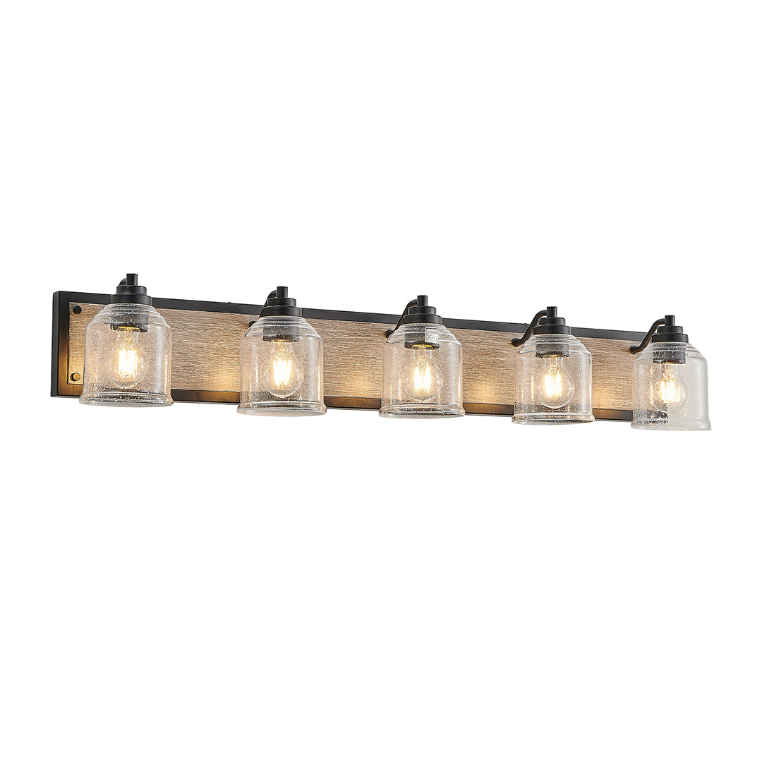 Nordic Geometric Linear Wall Sconce with Multi-Light Iron Frame
