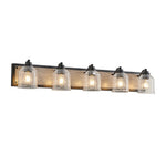 Nordic Geometric Linear Wall Sconce with Multi-Light Iron Frame