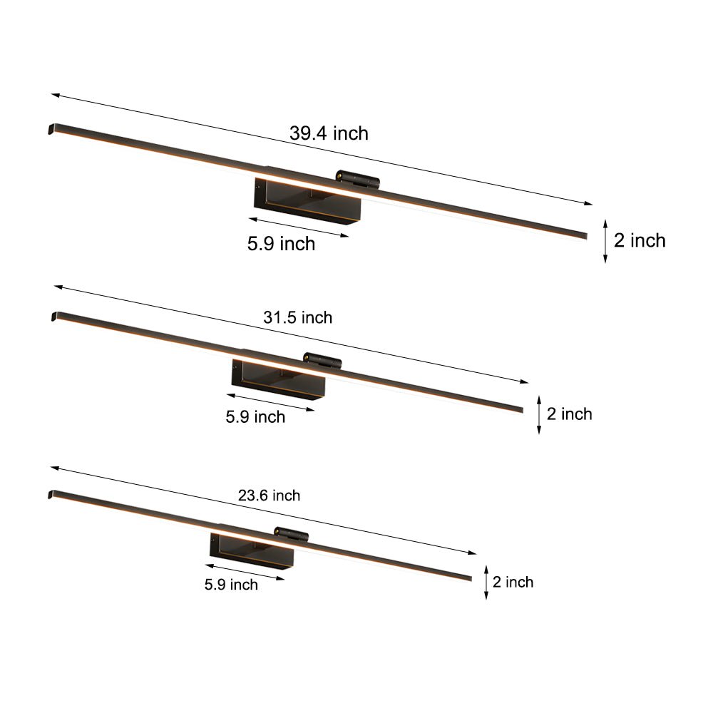 Copper Linear LED Vanity Light with Adjustable Rotating Shade