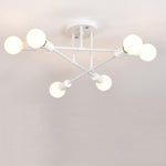 Modern Led Nordic Style Geometric Sputnik Semi Flush Mount Ceiling Light