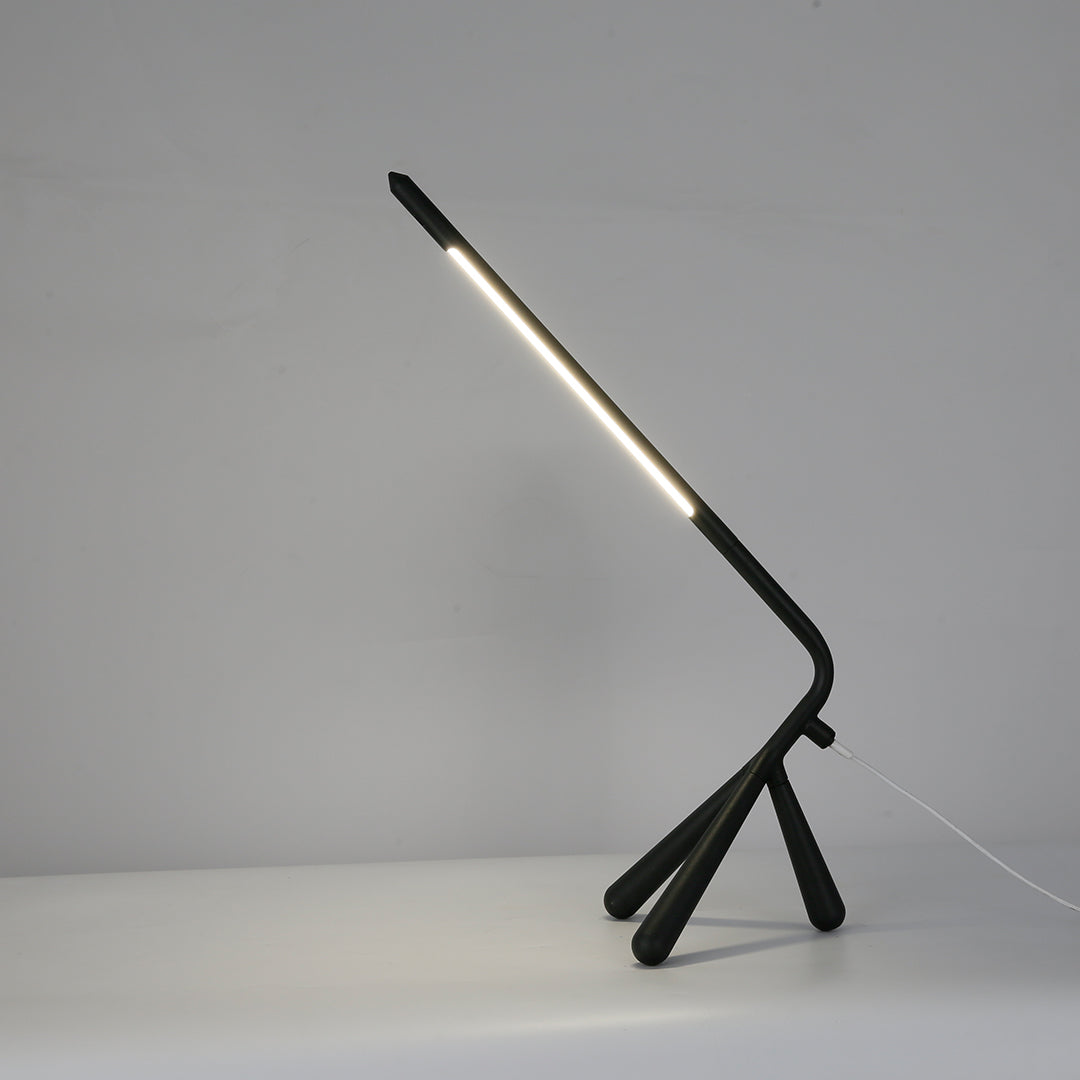 Tripod LED Table Lamp with 360° Rotating Head, Eye-Care Dimmable Light