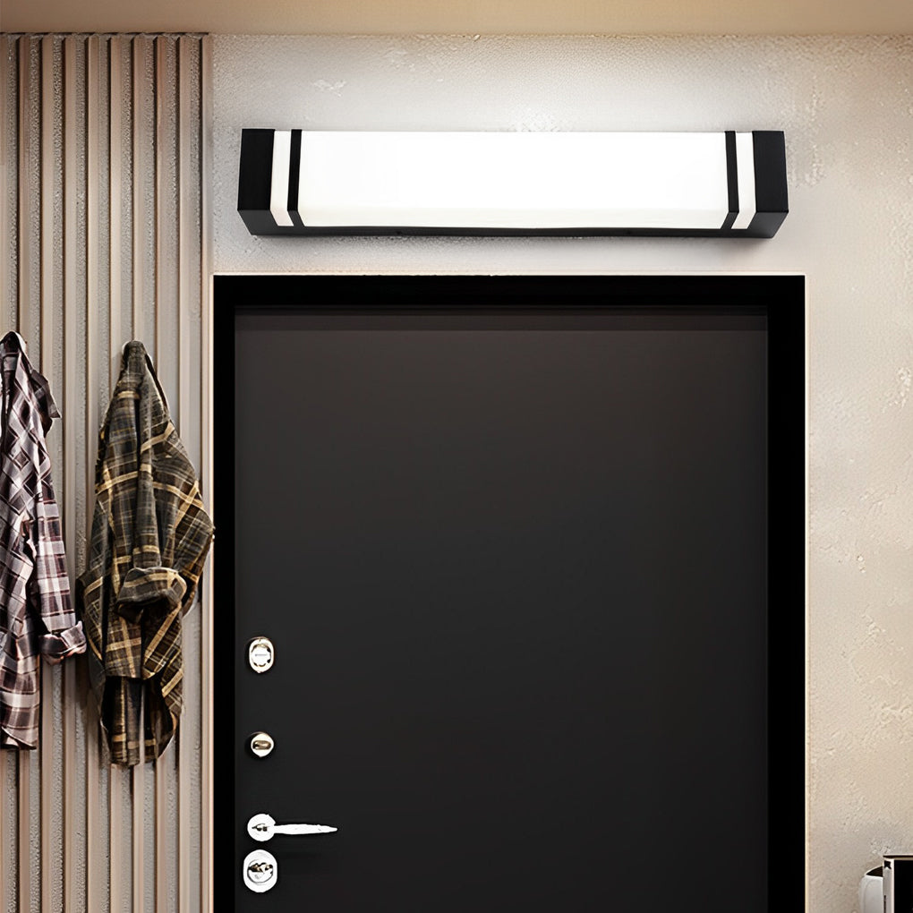 Modern IP65 Waterproof LED Outdoor Wall Sconce in Matte Black