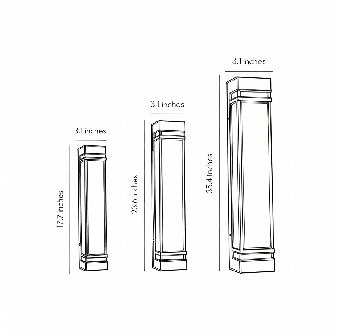 Modern Rectangular LED Outdoor Wall Sconce in Stainless Steel