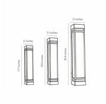 Modern Rectangular LED Outdoor Wall Sconce in Stainless Steel