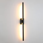 Modern Vertical LED Wall Sconce in Gold or Black