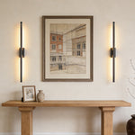 Modern Vertical LED Wall Sconce in Gold or Black
