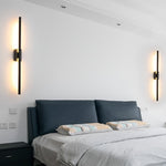 Modern Vertical LED Wall Sconce in Gold or Black