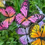 Lumière Butterfly Solar Garden Stake Lights, Set of Six, Warm White