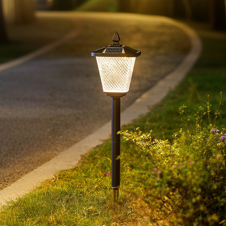 Solar-Powered LED Lawn Stakes for Outdoor Landscape Lighting
