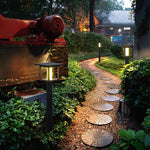 LED Post Lights with Rain Shield, Sand Gray Outdoor Landscape Lighting