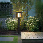 LED Post Lights with Rain Shield, Sand Gray Outdoor Landscape Lighting