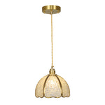 Vintage Crystal Pendant Light in Solid Copper, Small Scale