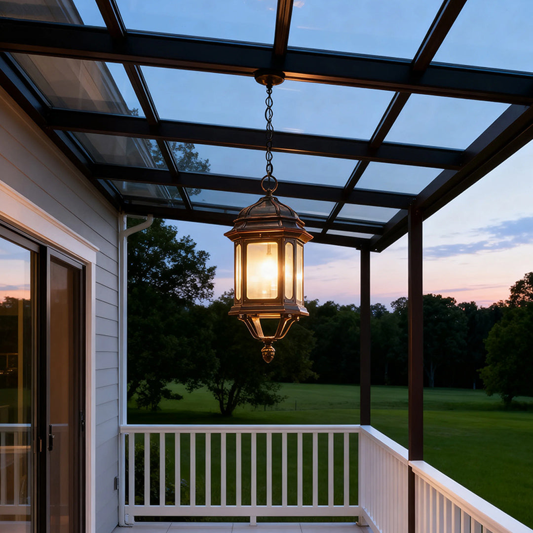 Outdoor Pendant Light with Adjustable Chain – IP44 Weatherproof Lantern