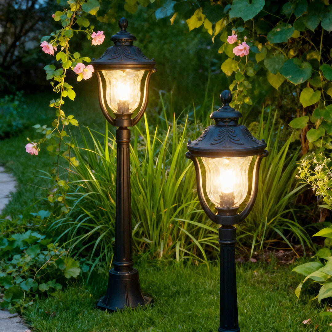 Aurelia Bollard Garden Light in Coffee Aluminum with Clear Glass