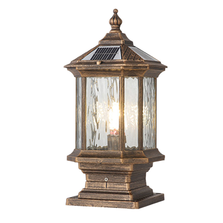 European Vintage Lantern Post Light for Outdoor Pathways and Courtyards