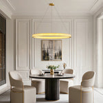 Aurelia Circular LED Chandelier in Copper, Chrome, or Black