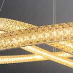 Aurelia Circular LED Chandelier in Copper, Chrome, or Black