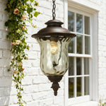 European Industrial Aluminum Pendant Light with Clear Glass Shade for Outdoor Corridors