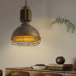Industrial Heritage Pendant Light with Warm LED Glow
