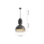 Industrial Heritage Pendant Light with Warm LED Glow