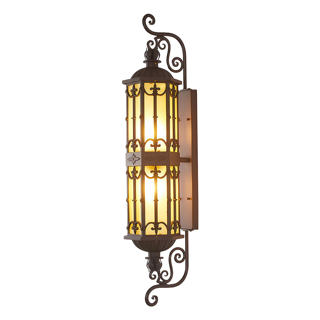 Vintage Dual-Head Outdoor Wall Sconce in Coffee Finish