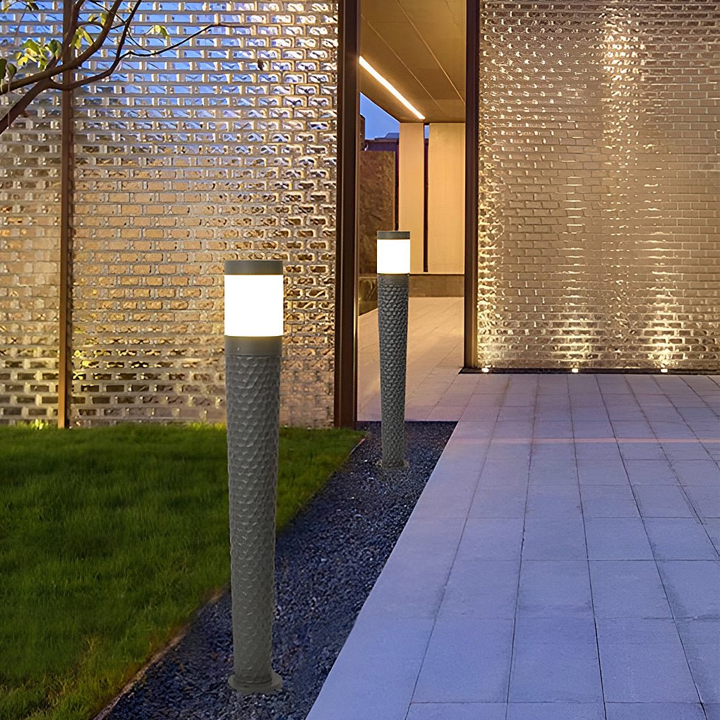 Vintage LED Aluminum Post Light with Dome Shade for Garden and Pathway