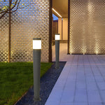 Vintage LED Aluminum Post Light with Dome Shade for Garden and Pathway