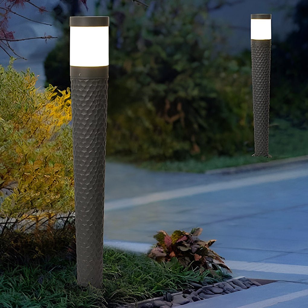 Vintage LED Aluminum Post Light with Dome Shade for Garden and Pathway