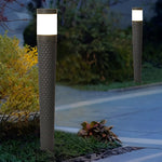 Vintage LED Aluminum Post Light with Dome Shade for Garden and Pathway