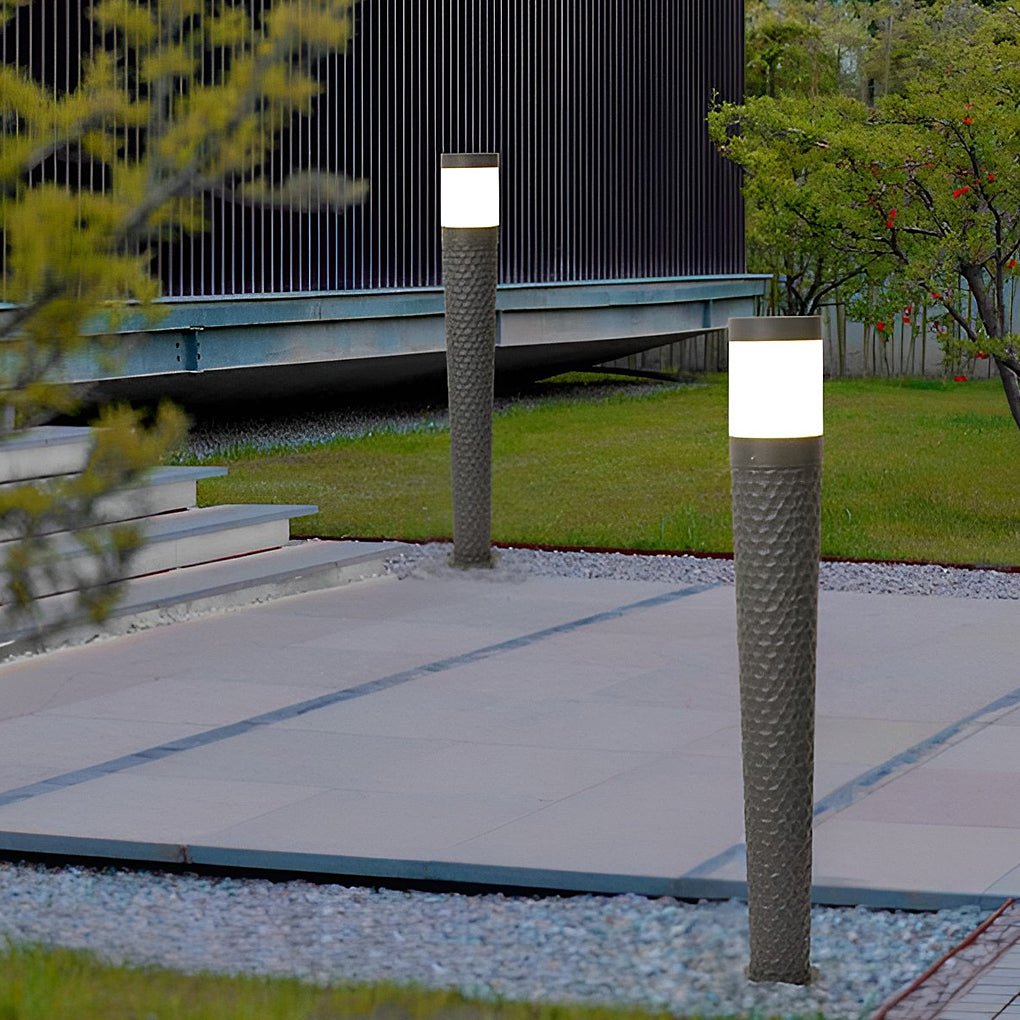 Vintage LED Aluminum Post Light with Dome Shade for Garden and Pathway