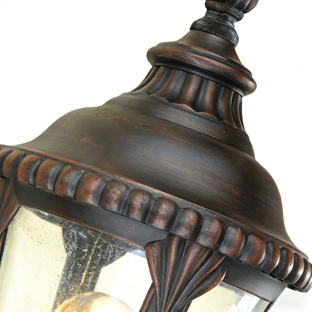 Outdoor Black Lantern Pendant Light with Adjustable Chain