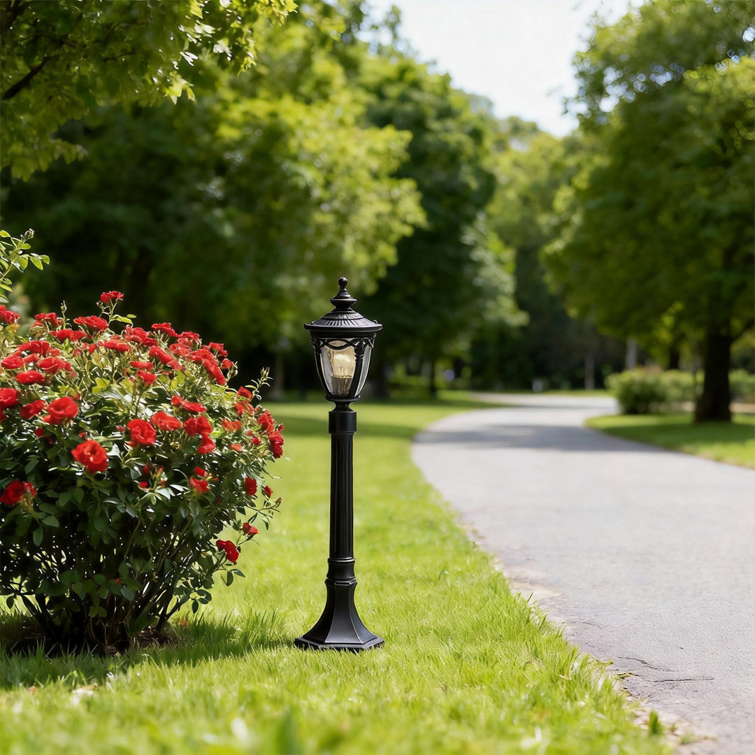 Aluminum Garden Path Bollard Light with Warm LED Glow