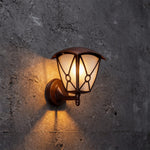 European Retro Outdoor Wall Sconce with Clear Glass and Aluminum Body
