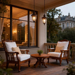 Outdoor Pendant Light with Adjustable Chain, Sand Black Aluminum & Clear Glass