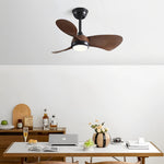 Nordic Retro Ceiling Fan with LED Light – 3-Blade Inverter Motor