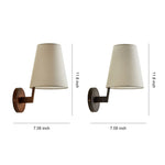 Modern Literary Iron Wall Sconce with Fabric Shade