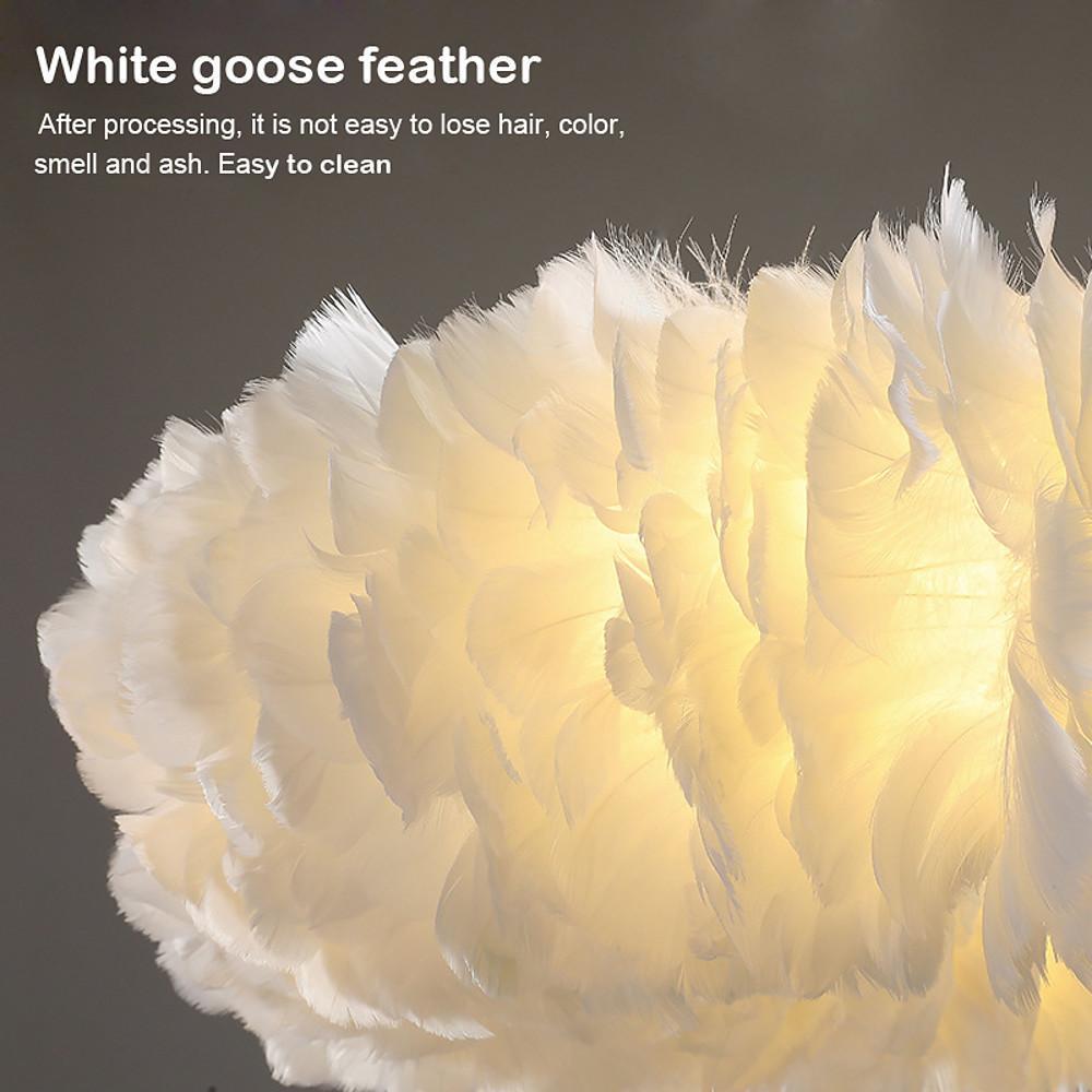 Aurelia Round Feather LED Flush Mount Ceiling Light – Nordic-Inspired Ambient Illumination