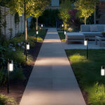 Modern LED Path Light with Clear Glass Shade for Garden Walkways
