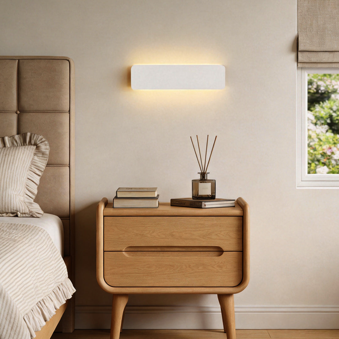 Modern White Aluminum LED Wall Sconce with 270° Adjustable Head