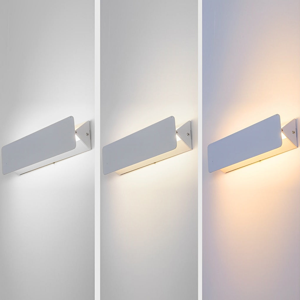 Modern White Aluminum LED Wall Sconce with 270° Adjustable Head