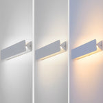 Modern White Aluminum LED Wall Sconce with 270° Adjustable Head