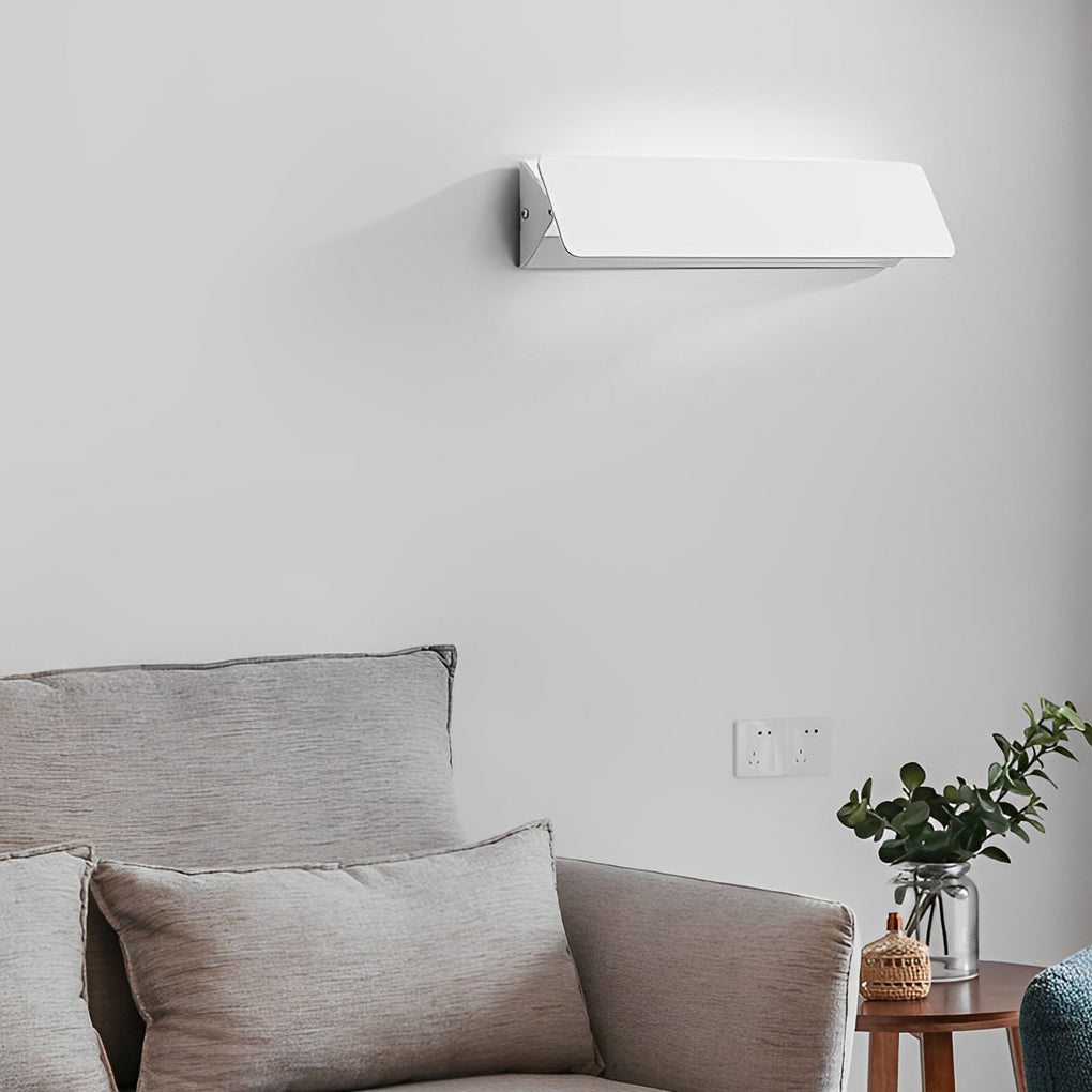 Modern White Aluminum LED Wall Sconce with 270° Adjustable Head