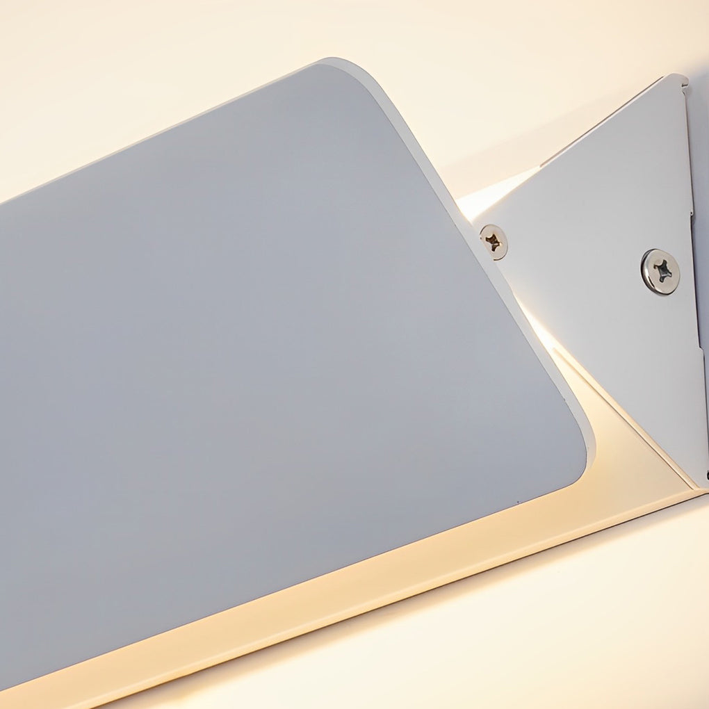 Modern White Aluminum LED Wall Sconce with 270° Adjustable Head