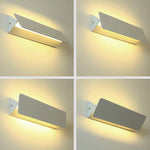 Modern White Aluminum LED Wall Sconce with 270° Adjustable Head