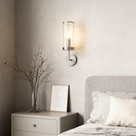 Modern Minimalist Copper Wall Sconce with Clear Glass Shade