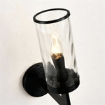 Modern Minimalist Copper Wall Sconce with Clear Glass Shade
