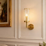 Modern Minimalist Copper Wall Sconce with Clear Glass Shade