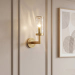 Modern Minimalist Copper Wall Sconce with Clear Glass Shade